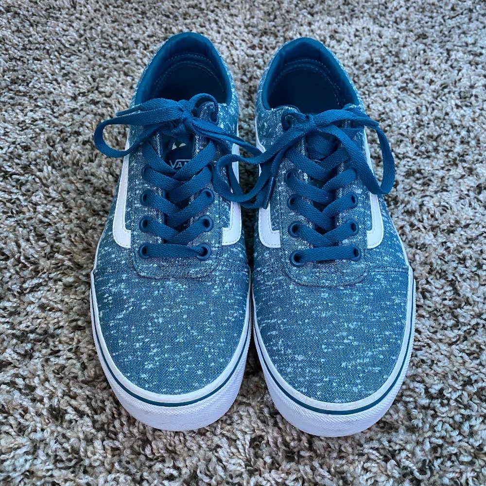 Blue Textured Old Skool Vans